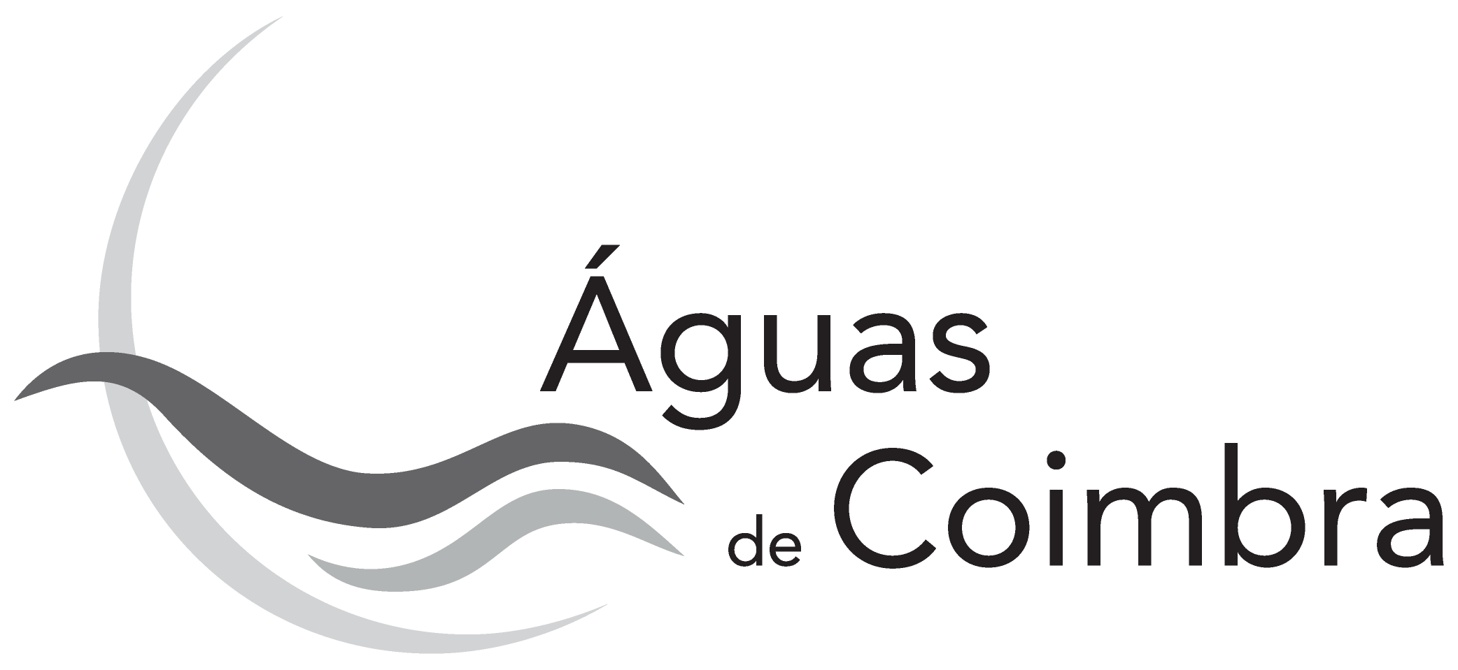 logotipo a preto e branco das Águas de Coimbra
