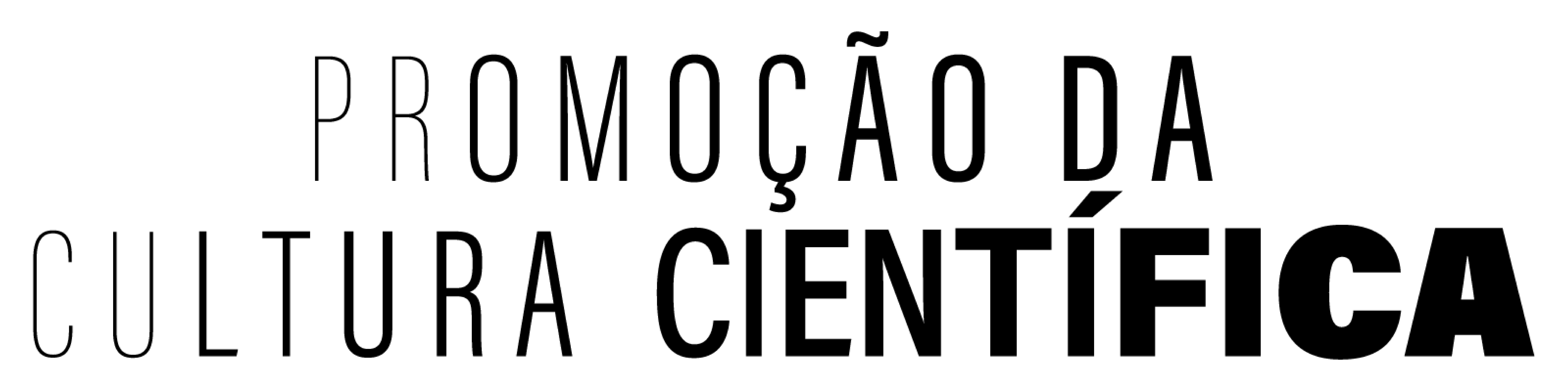 logotipo a preto e branco da Promoção da Cultura Científica