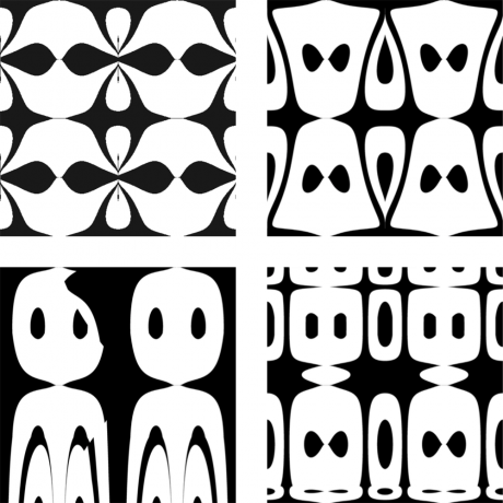 Examples of ambiguous images containing non-overlapping faces and flowers.