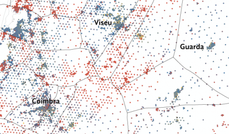 Visualization of the negative impact of distance.